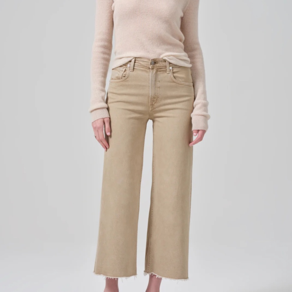 Citizens of Humanity Lyra Wide Leg Crop in Porcini